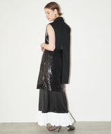 【yae】Ballon hem satin dress