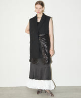 【yae】Ballon hem satin dress