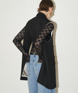 【yae】Back slit fastner gilet / バックスリットファスナージレ