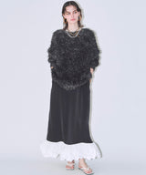 【yae】Ballon hem satin dress