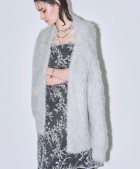 【yae】2way glitter feather knit cordigan/2wayグリッターフェザーニットカーディガン