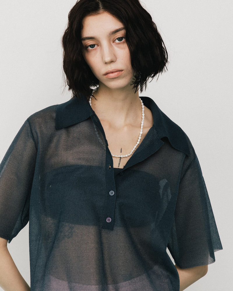 【予約10%OFF】シアーポロシャツ