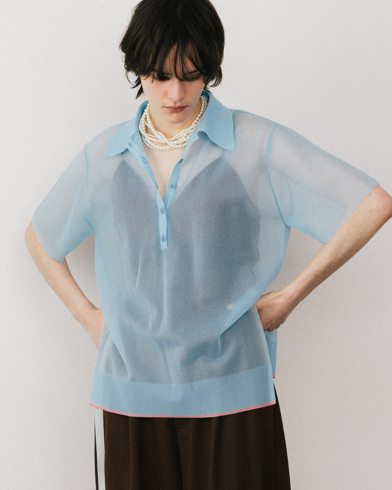 【予約10%OFF】シアーポロシャツ