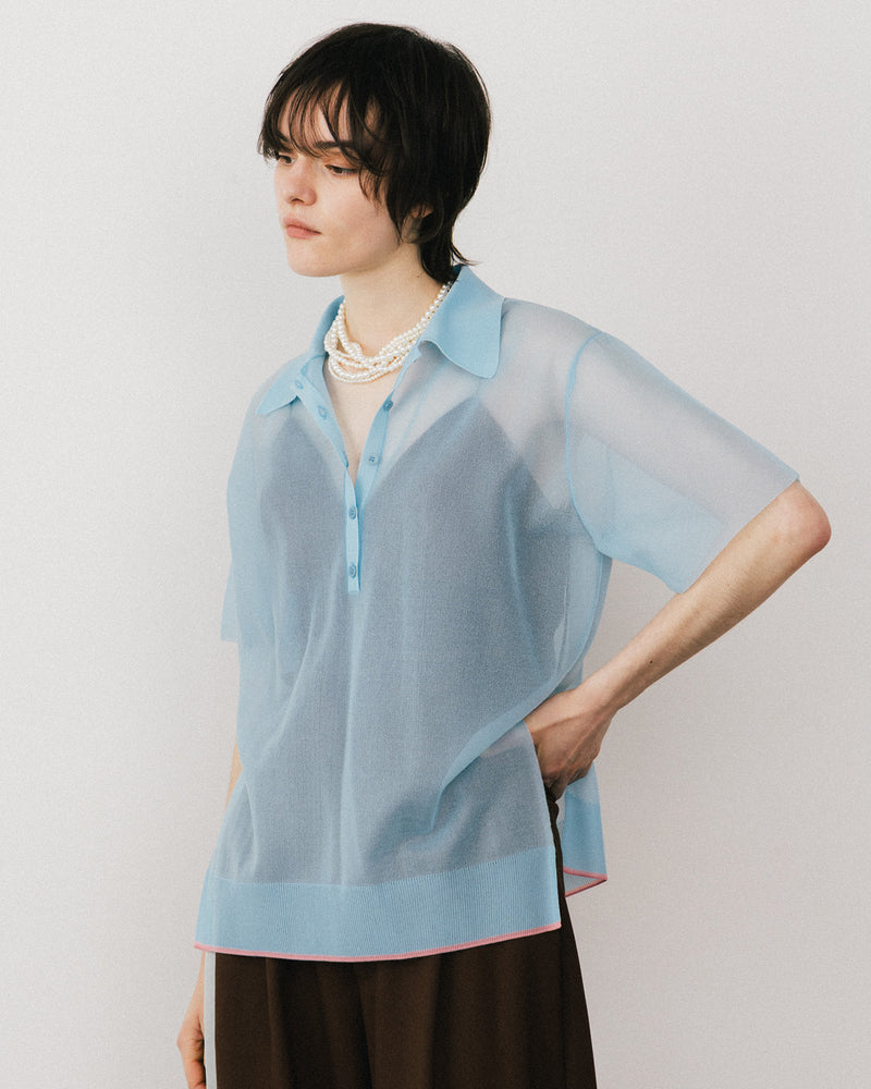 【予約10%OFF】シアーポロシャツ