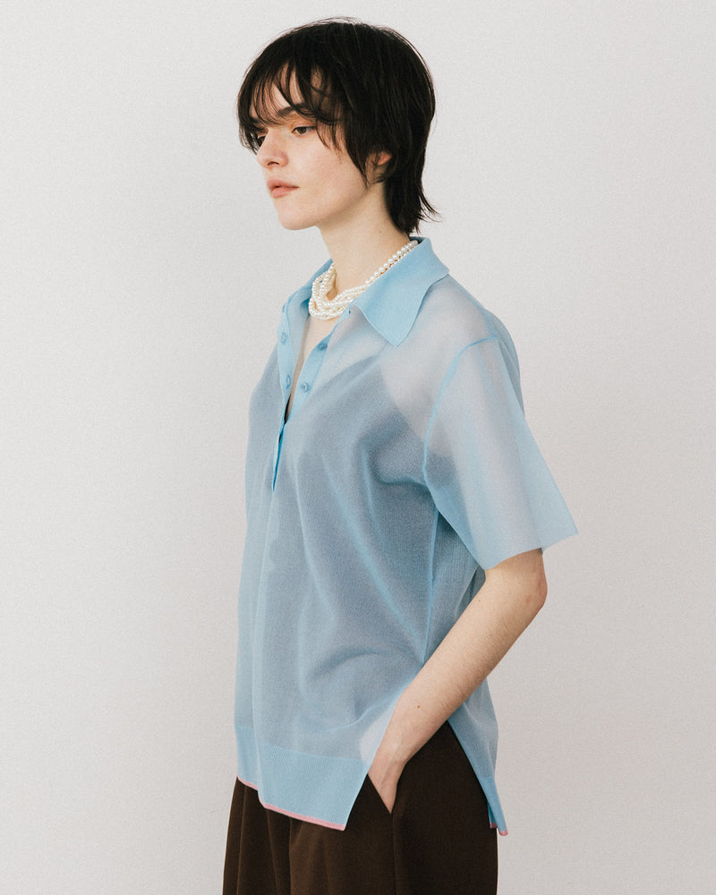 【予約10%OFF】シアーポロシャツ
