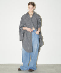 【yae】Multi way stripe shirt / マルチウェイストライプシャツ