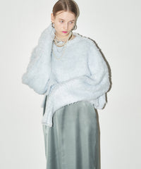 【yae】Long Sleeve Color Shaggy Knit / ロングスリーブカラーシャギーニット