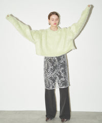 【yae】Long Sleeve Color Shaggy Knit / ロングスリーブカラーシャギーニット