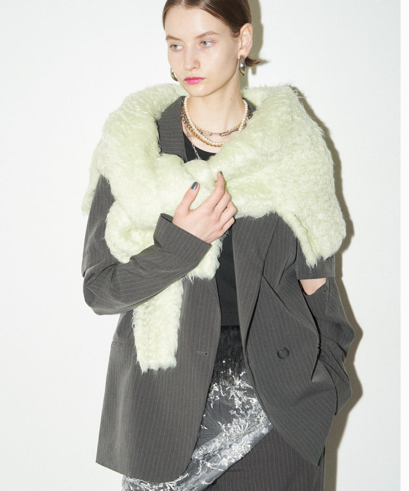 【yae】Long Sleeve Color Shaggy Knit / ロングスリーブカラーシャギーニット