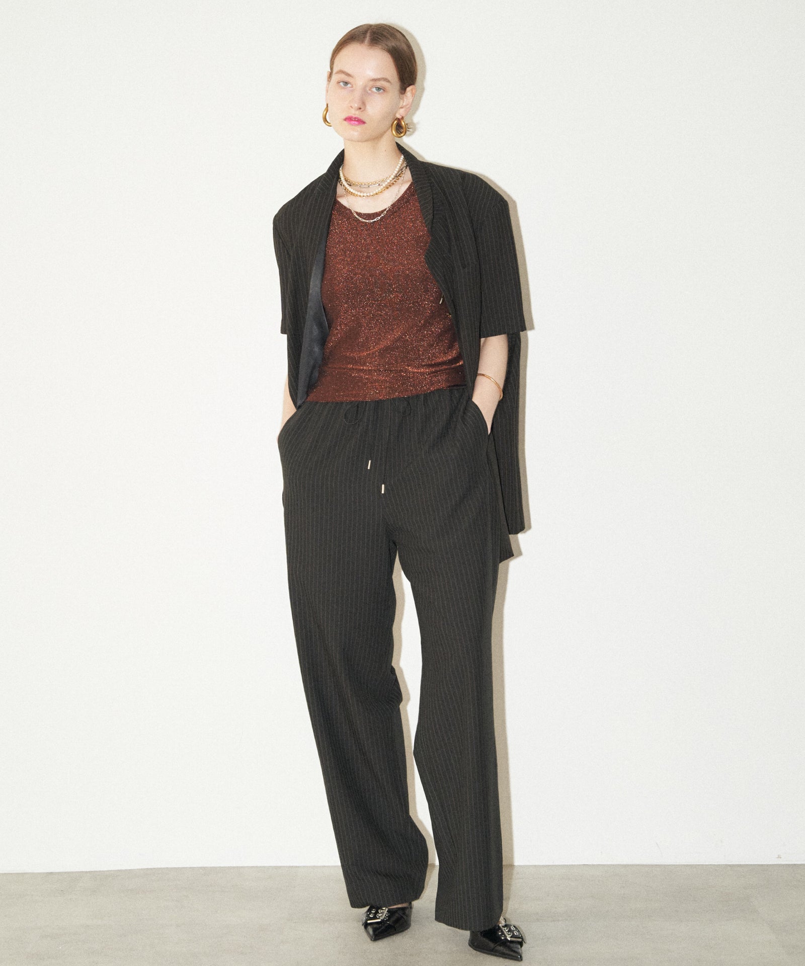 yae】Stripe relax pants / ストライプリラックスパンツ – LA
