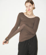 【yae】Super long sleeve U-neck tops / スーパーロングスリーブUネックトップス