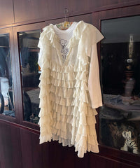 【Lam Balm】アンティークライクボリュームティアードワンピース