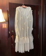 【Lam Balm】アンティークライクスカートウィズボウ