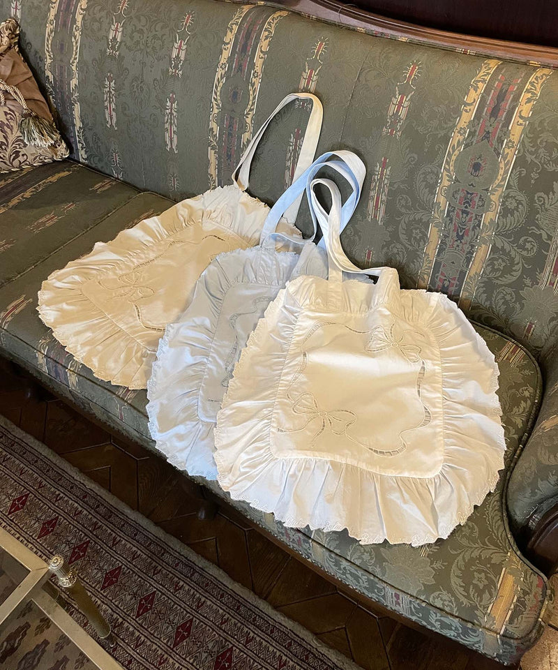 【Lam Balm】ヴィクトリアエンブロイダリーピロートートバッグ