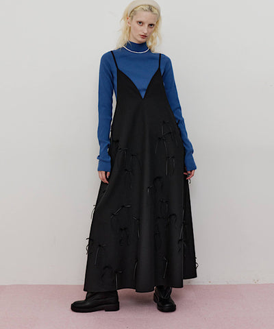【予約10%OFF】many ribbon onepice