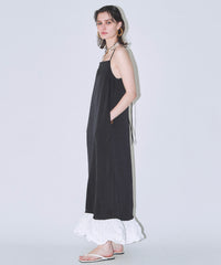 【yae】Ballon hem satin dress