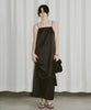 【yae】Side slit satin one-piece