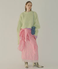 【yae】Long Sleeve Color Shaggy Knit / ロングスリーブカラーシャギーニット