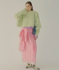 【yae】Long Sleeve Color Shaggy Knit / ロングスリーブカラーシャギーニット