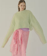 【yae】Long Sleeve Color Shaggy Knit / ロングスリーブカラーシャギーニット