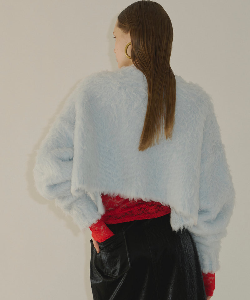 【yae】Long Sleeve Color Shaggy Knit / ロングスリーブカラーシャギーニット