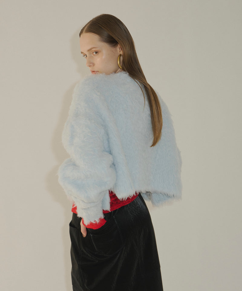 【yae】Long Sleeve Color Shaggy Knit / ロングスリーブカラーシャギーニット