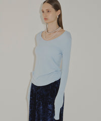 【yae】Super long sleeve U-neck tops / スーパーロングスリーブUネックトップス