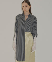 【yae】Multi way stripe shirt / マルチウェイストライプシャツ