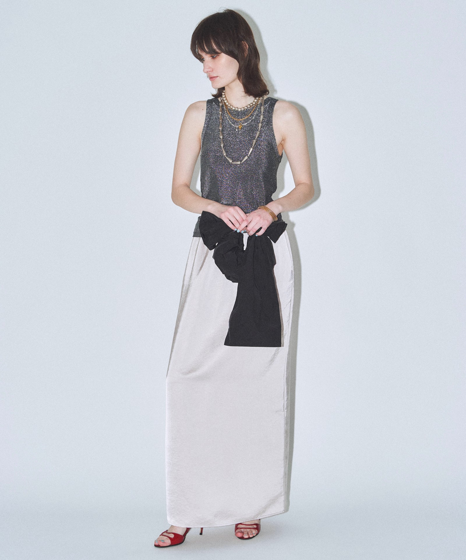yae Relax satin skirt/リラックスサテンスカート Relax satin skirt/リラックスサテンスカート（スカート）｜yae
