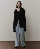 フリル衿カーディガン