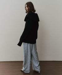 フリル衿カーディガン