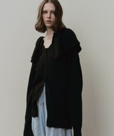 フリル衿カーディガン