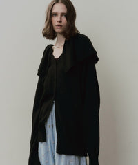 フリル衿カーディガン