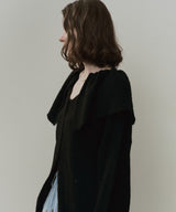 フリル衿カーディガン