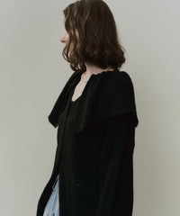 フリル衿カーディガン