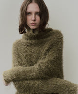 MIXフェザーヤーンボリュームタートルニット