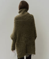 MIXフェザーヤーンボリュームタートルニット