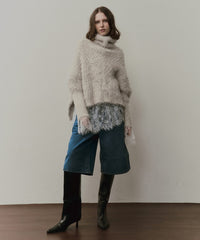 デニムタックハーフパンツ