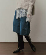 デニムタックハーフパンツ