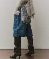 デニムタックハーフパンツ