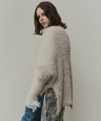 MIXフェザーヤーンボリュームタートルニット