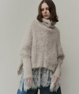 MIXフェザーヤーンボリュームタートルニット