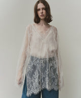 【予約】2WAY総レースVネックオーバーTOPS