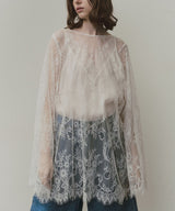 【予約】2WAY総レースVネックオーバーTOPS