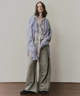 フリル衿カーディガン