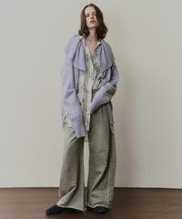 フリル衿カーディガン