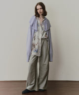 フリル衿カーディガン