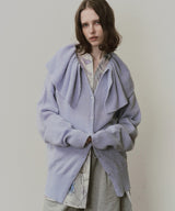 フリル衿カーディガン