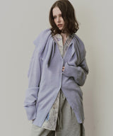 フリル衿カーディガン