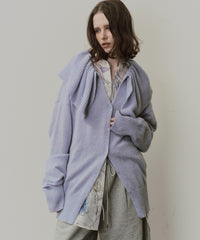 フリル衿カーディガン